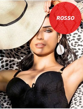 Красный цельный купальник Sielei JQ50 rosso, Цвет: rosso (красный), Размеры: 75D