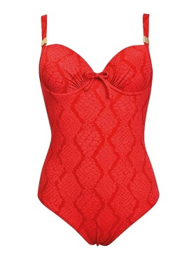 Красный цельный купальник Sielei JQ50 rosso, Цвет: rosso (красный), Размеры: 75D, изображение 2