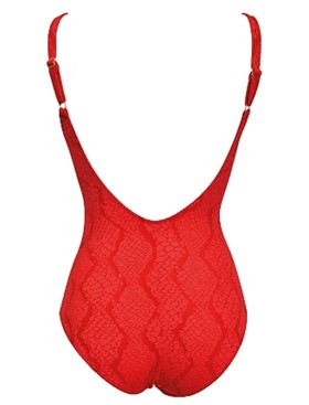 Красный цельный купальник Sielei JQ50 rosso, Цвет: rosso (красный), Размеры: 75D, изображение 3