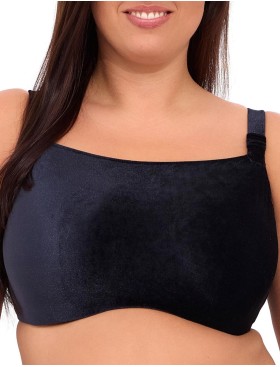 Бархатный топ пляжный Akcent W-219 M черный, Цвет: черный, Размеры: 80F