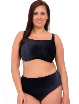 Бархатный топ пляжный Akcent W-219 M черный, Цвет: черный, Размеры: 80F, изображение 3