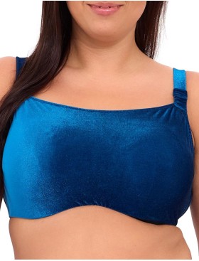 Бархатный топ пляжный Akcent W-219 M индиго, Цвет: индиго, Размеры: 70J