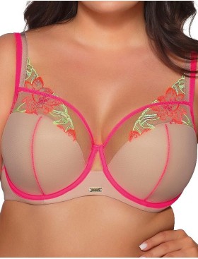 Бюстгальтер полумягкий Ava TROPEA 2071 PU Fluo, Цвет: телесный+розовый, Размеры: 70I