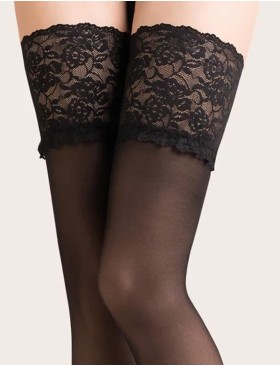 Чулки Gabriella 201 CALZE EXCLUSIVE 15 den чёрный, Цвет: чёрный, Размеры: 1/2