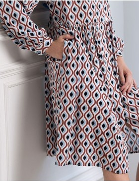 Платье-рубашка с узором Mia-Amore BERTA 5307, Цвет: мультиколор, Размеры: S, изображение 5