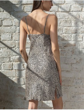 Шелковая сорочка с этно-узором Mia-Amore RUNA 3990, Цвет: мультколор, Размеры: M, изображение 2