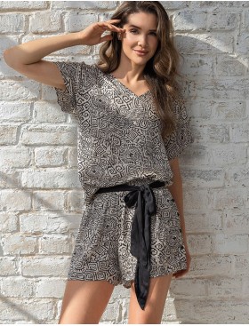 Шёлковый комплект с шортами Mia-Amore RUNA 3992, Цвет: мультколор, Размеры: M, изображение 3