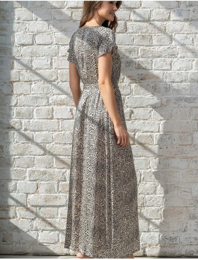 Длинный халат с коротким рукавом Mia-Amore RUNA 3994, Цвет: мультколор, Размеры: 3XL, изображение 3