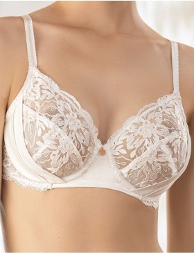 Кружевной бюстгальтер Mioocchi AVRORA 8172 panna, Цвет: panna (сливочный), Размеры: 90B
