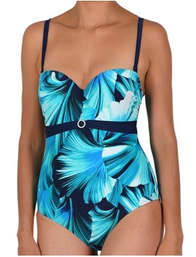 Слитный купальник Naturana 73249 синий, Цвет: синий набивной, Размеры: 75B