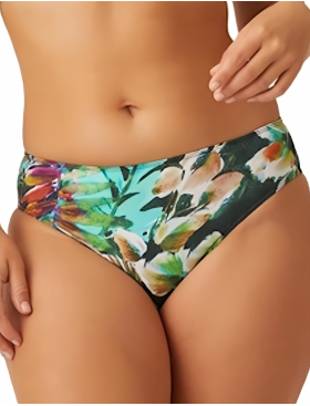 Женские плавки Naturana 78065 мох/аква/белый, Цвет: мох/аква/белый, Размеры: M