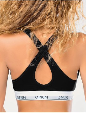 Топ для фитнеса Opium B-18 черный, Цвет: черный, Размеры: L, изображение 2