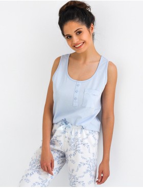 Пижама топ и брюки Sensis ARELY, Цвет: голубой, Размеры: L