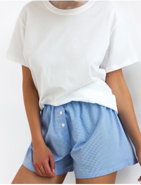 Женская пижама с шортами Sensis CATERINA, Цвет: белый, Размеры: S, изображение 3