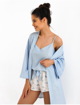 Топ и шорты для сна Sensis FELICIA, Цвет: голубой, Размеры: S, изображение 3