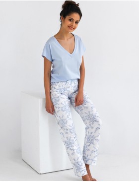 Женская пижама с брюками Sensis GABRIELLE, Цвет: голубой, Размеры: S, изображение 2