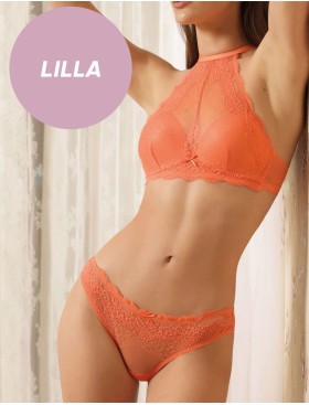 Сиреневый комплект холтер + бразилиана Sielei HERITAGE 75187 lilla, Цвет: lilla (сирень), Размеры: 75B