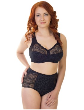 Дамские трусы хлопковые Valmira 2922/C черный с серым, Цвет: черный с серым, Размеры: L, изображение 2