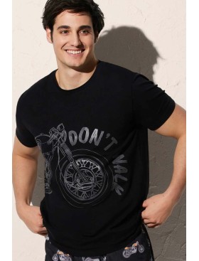 Хлопковая мужская футболка Ysabel Mora 90500 черный, Цвет: черный, Размеры: L