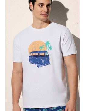 Хлопковая мужская футболка Ysabel Mora 90502 белый, Цвет: белый, Размеры: L