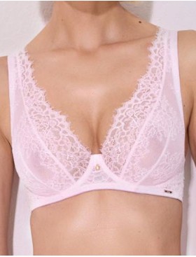 Кружевной бралетт на каркасах Alles HUSH BLUSH M Bralette, Цвет: светло-розовый, Размеры: 65F