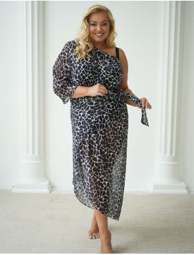 Пляжное парео Kris Line AMY PAREO black/white, Цвет: черный+белый, Размеры: UN