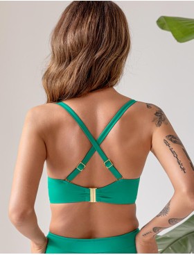 Зеленый купальный лиф Kris Line CALIFORNIA balkonette MHM, Цвет: зеленый, Размеры: 65B, изображение 5