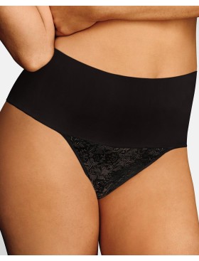 Высокие корректирующие стринги Maidenform DM0049 LC черный, Цвет: черный, Размеры: S