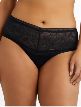 Высокие кружевные стринги Maidenform DMTSTG черный, Цвет: черный, Размеры: S