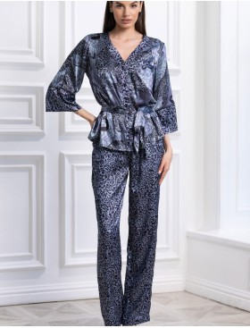 Шелковая пижама Mia-Amore AMAZONKA 8668 дельфин, Цвет: дельфин, Размеры: L