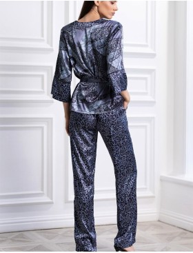 Шелковая пижама Mia-Amore AMAZONKA 8668 дельфин, Цвет: дельфин, Размеры: L, изображение 2