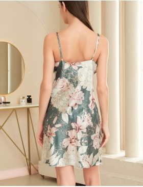 Шелковая сорочка с цветами Mia-Amore MARYROSE 4180, Цвет: тимьян, Размеры: M, изображение 2