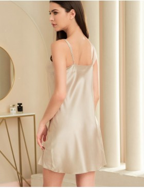 Шелковая сорочка Mia-Amore MARYROSE 4181, Цвет: белое золото, Размеры: M, изображение 2