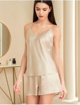 Пижама из натурального шёлка Mia-Amore MARYROSE 4182, Цвет: белое золото, Размеры: M, изображение 3