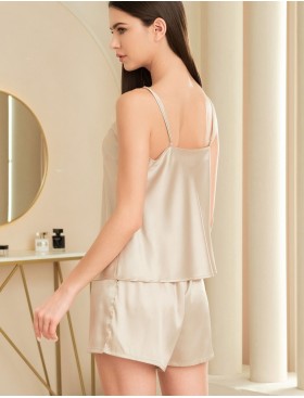 Пижама из натурального шёлка Mia-Amore MARYROSE 4182, Цвет: белое золото, Размеры: M, изображение 2