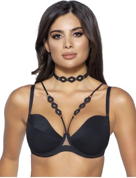 Бюстгальтер пуш-ап Novika LEAH BLACK N01 PUSH UP, Цвет: черный, Размеры: 75D, изображение 4