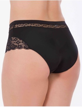 Трусы слипы миди VOVA WISH V98440 черный, Цвет: черный, Размеры: S, изображение 2