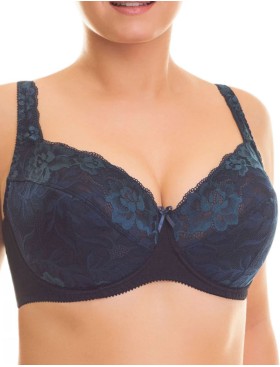 Бюстгальтер полумягкий кружевной Valmira 1109-1109/B черный кварц, Цвет: черный кварц, Размеры: 100H