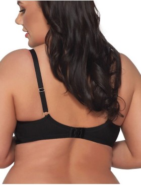 Бюстгальтер с серебристым декором Ava 2090 M Black, Цвет: черный, Размеры: 70I, изображение 2