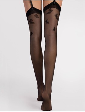 Чулки под пояс Fiore 4111/O FARFALLE 20 den черный, Цвет: черный, Размеры: 3, изображение 3