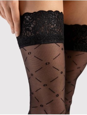 Чулки с геометрическим узором Fiore 4114/O ENCHANTE 20 den черный, Цвет: черный, Размеры: 3