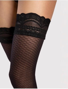 Чулки с кружевной коронкой Fiore 4117/O DOLCEZZA 20 den черный, Цвет: черный, Размеры: 3
