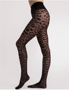 Колготки с животным принтом Fiore 5005/F ECHO 30 den черный, Цвет: черный, Размеры: 4, изображение 2