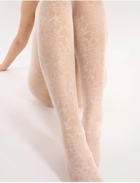 Колготки с узором Fiore 6085/G ARIEL 30 den экрю, Цвет: экрю, Размеры: 3