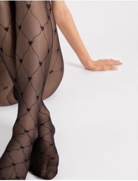 Колготки с узором Fiore 6090/G THE ROYAL 20 den черный, Цвет: черный, Размеры: 3