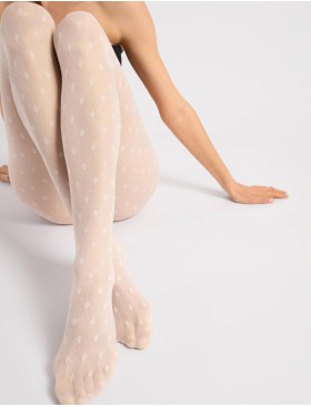 Колготки с геометрическим узором Fiore 6104/G HAILEY 15 den экрю, Цвет: экрю, Размеры: 3