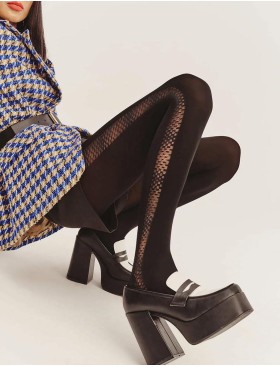 Колготки с полоской Gabriella 315 Bliss nero 80 den, Цвет: чёрный, Размеры: 2