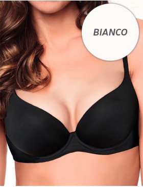 Гладкий бюстгальтер балконет Lormar PLUNGE SOFT bianco, Цвет: bianco (белый), Размеры: 85D
