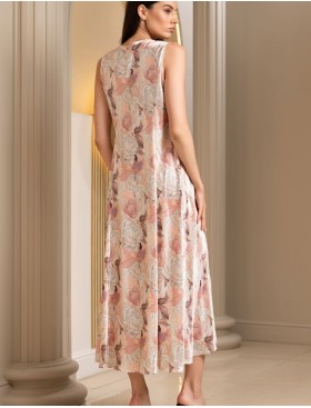 Шелковая сорочка макси Mia-Amore PEONY 4058, Цвет: мультицвет, Размеры: 2XL, изображение 2