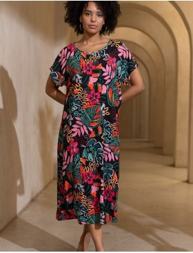 Длинная туника с цветами Mia-Amore DAIQUIRI 5244, Цвет: мультиколор, Размеры: S/M, изображение 2